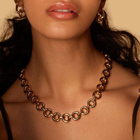 Halo Necklace Multi Gold - Edblad - Snabb frakt & paketinslagning - Nordicspectra.se