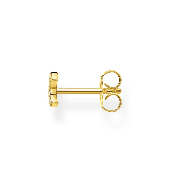 Einzel Ohrstecker Mond Pavé Gold von Thomas Sabo, Schneller Versand - Nordicspectra.de