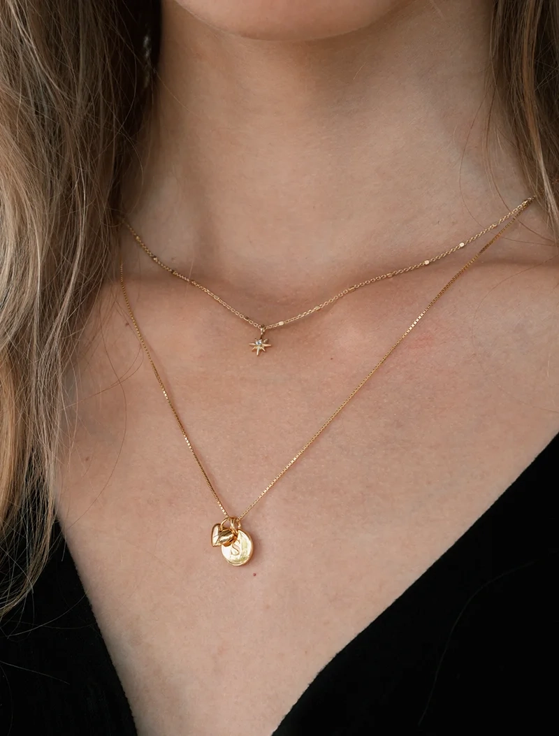North Star Necklace Gold - Syster P - Snabb leverans & Gratis paketinslagning - Nordic Spectra