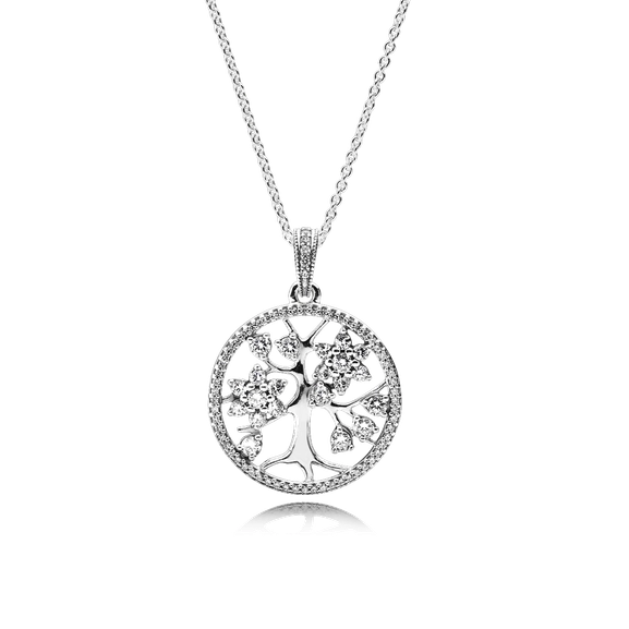 Glittrande Familjeträd Halsband - PANDORA - Snabb frakt & paketinslagning - Nordicspectra.se