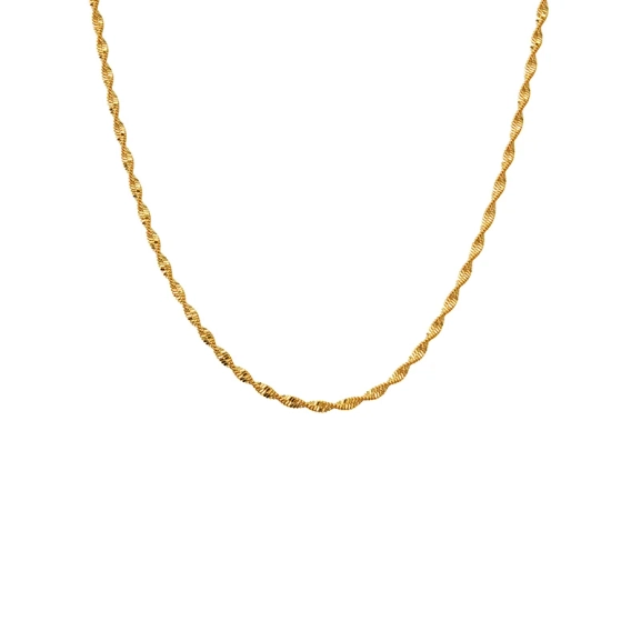 Herringbone Twisted Necklace Gold
