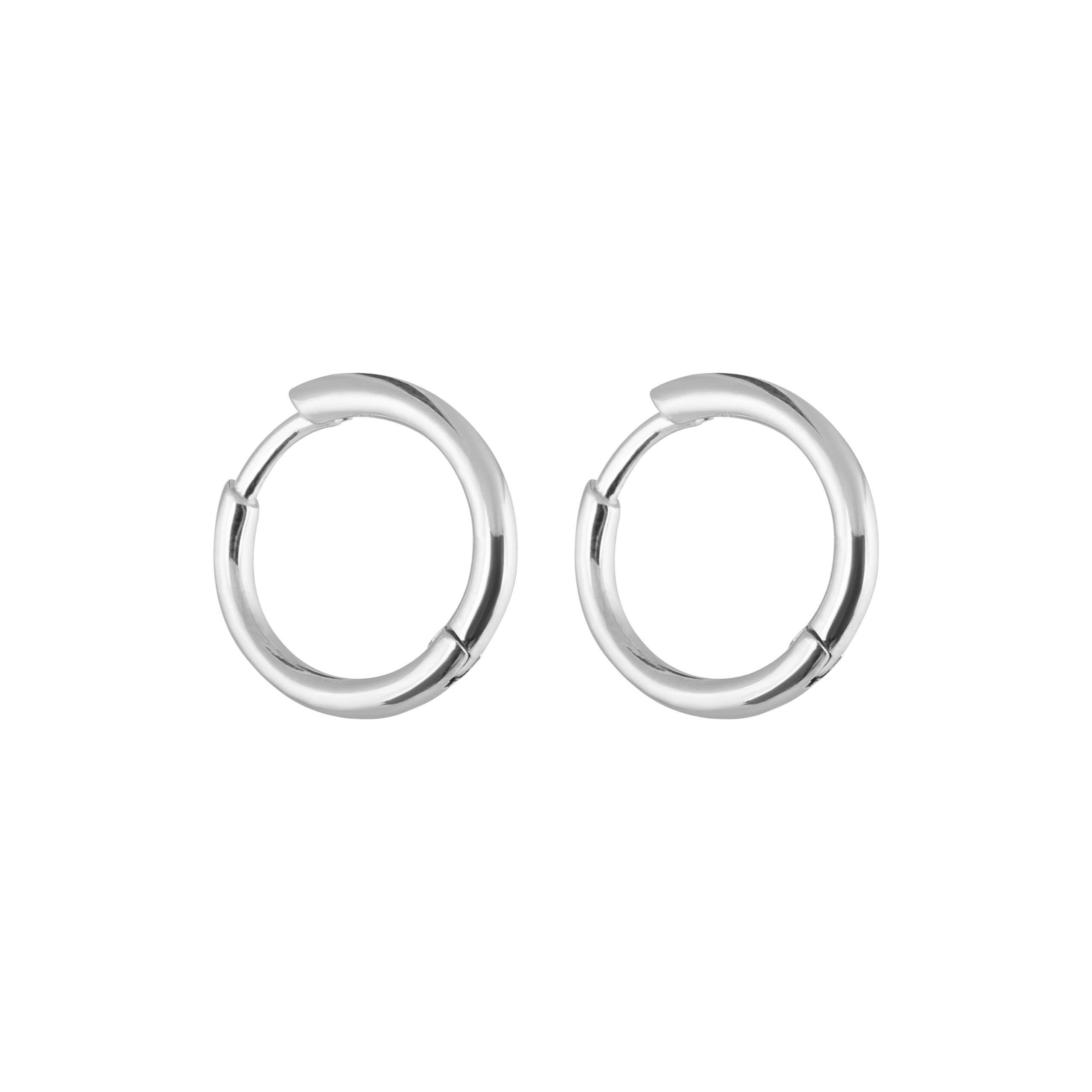 CU Jewellery - Letters Round Ear Silver