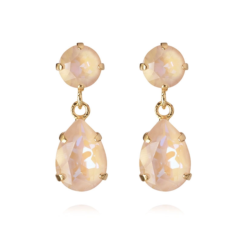 Caroline Svedbom – Mini Drop Earrings Gold Ivory Creme Delite