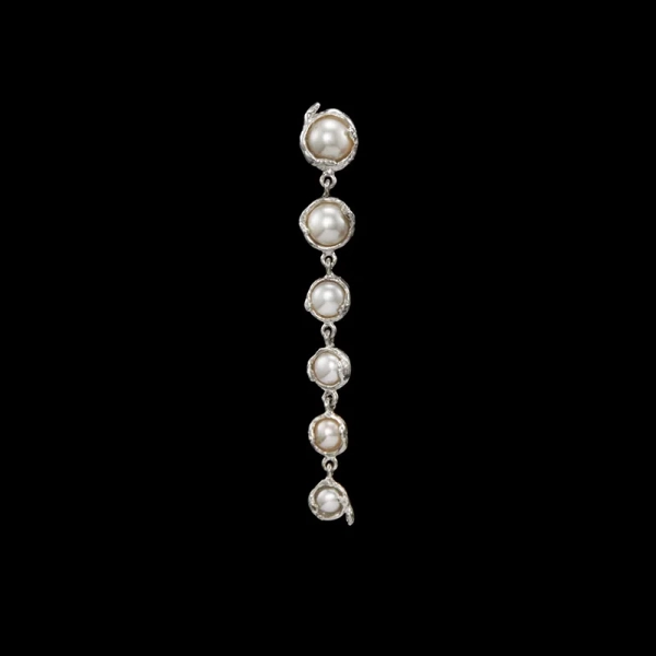 Dew Drop Pearl Multi Earring i silver med sötvattenspärlor