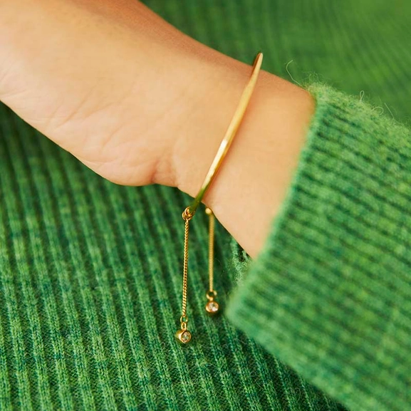 Brilliant Bangle Bracelet Double Gold -CU Jewellery - Snabb frakt & paketinslagning - Nordicspectra.se