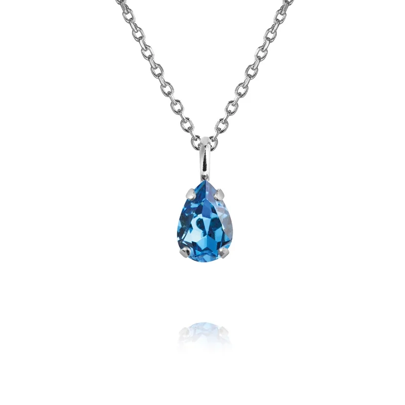 Caroline Svedbom - Amelia Necklace Rhodium Recreated Iceblue