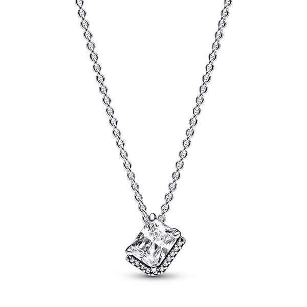 Rechteckige Funkelnde Strahlenkranz Collier-Halskette von PANDORA, Schneller Versand - Nordicspectra.de