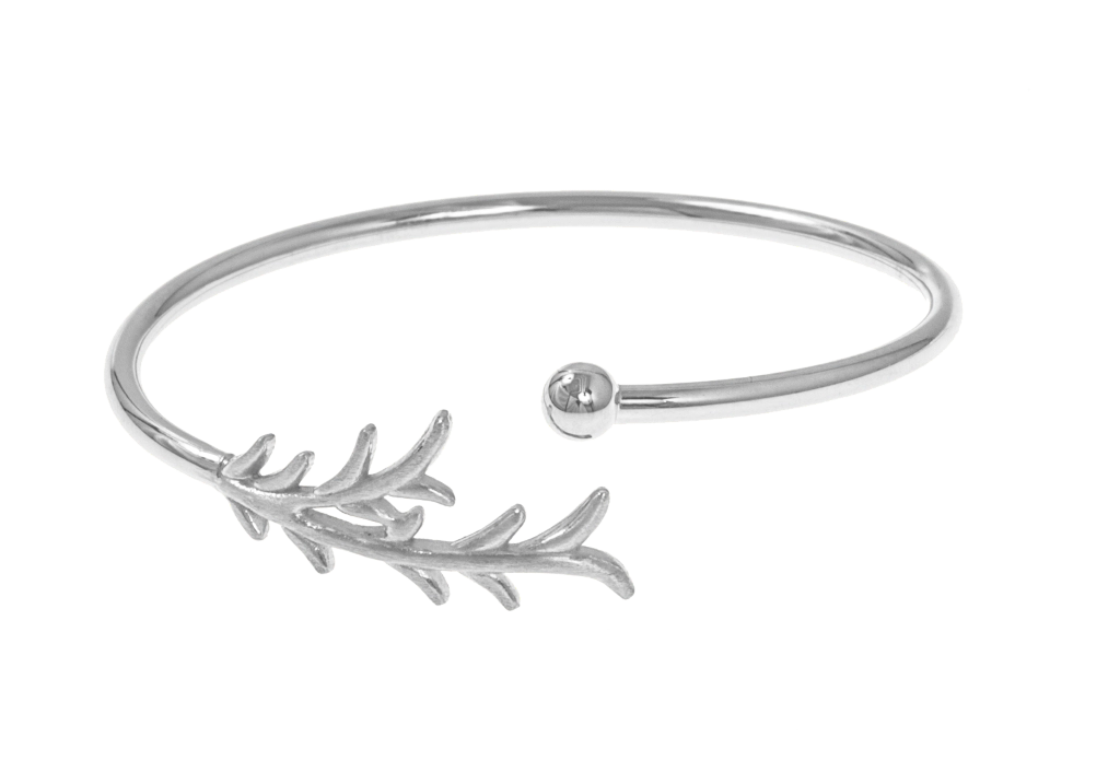 CU Jewellery - Tree Twig Bangle Bracelet Silver
