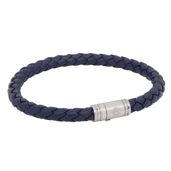Blått Flätat Armband Med Stållås - By Billgren - Snabb frakt & paketinslagning - Nordicspectra.se