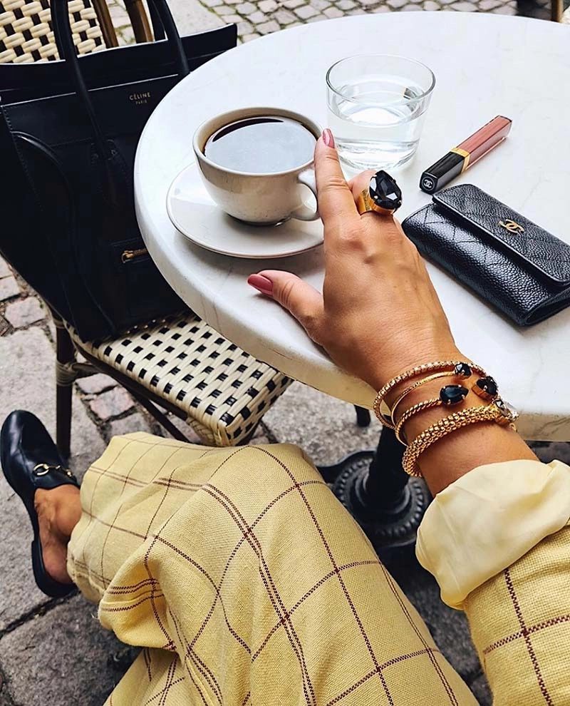 Mini Drop Bracelet Gold Graphite - Caroline Svedbom - Snabb frakt & paketinslagning - Nordicspectra.se