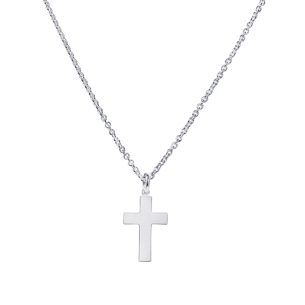 Classic Cross Necklace White Gold von Nordic Spectra, Schneller Versand - Nordicspectra.de