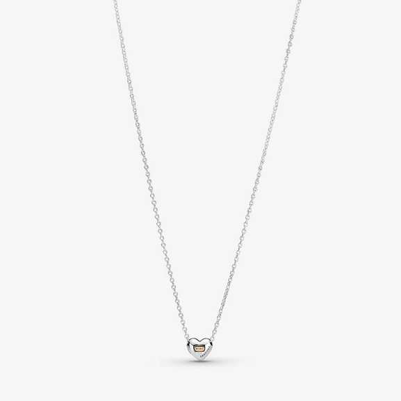 Collier Halsband med Välvt Gyllene Hjärta - PANDORA - Snabb frakt & paketinslagning - Nordicspectra.se
