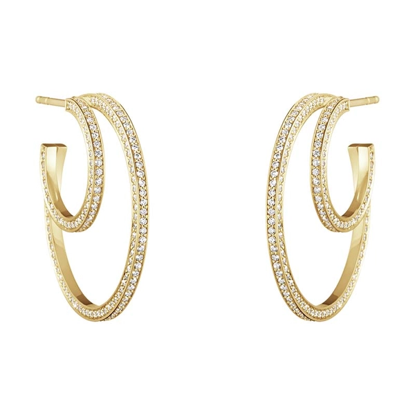 Halo Korvakorut Kulta & Pavé 1.22 ct Timantti - Georg Jensen - Suuri valikoima & ilmainen lahjapaketointi - Nordicspectra.fi