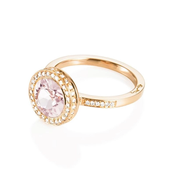 Halo Ring Gold - Morganite - Efva Attling ringar - Snabb frakt & paketinslagning - Nordicspectra.se