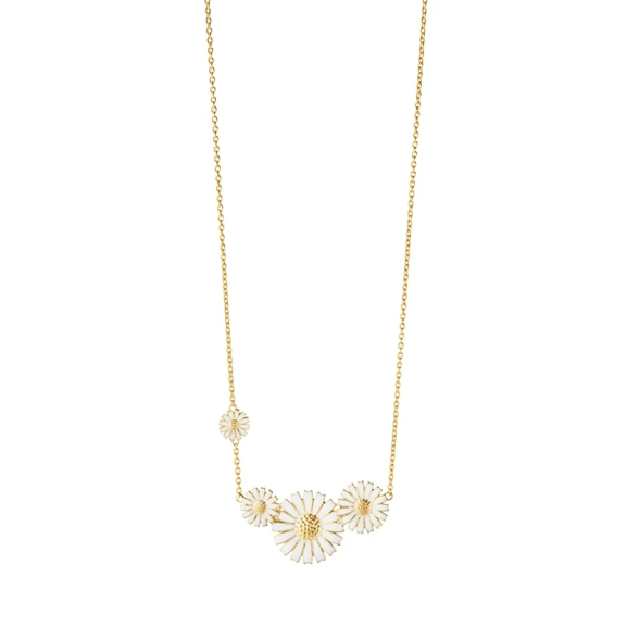 Daisy White Layered Necklace Gold - Georg Jensen - Designschmuck mit schnellen und sicheren Lieferungen