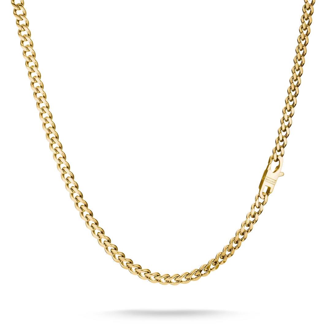 Thomas Sabo - Rebel Pansar 7 mm St&aring;l Halsband Guld