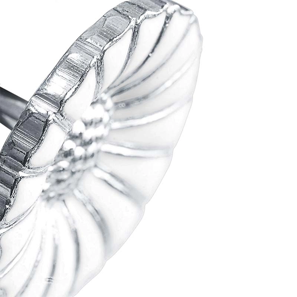 Daisy Ohrringe Silber Mit Weiße Emaille von Georg Jensen, Schneller Versand - Nordicspectra.de