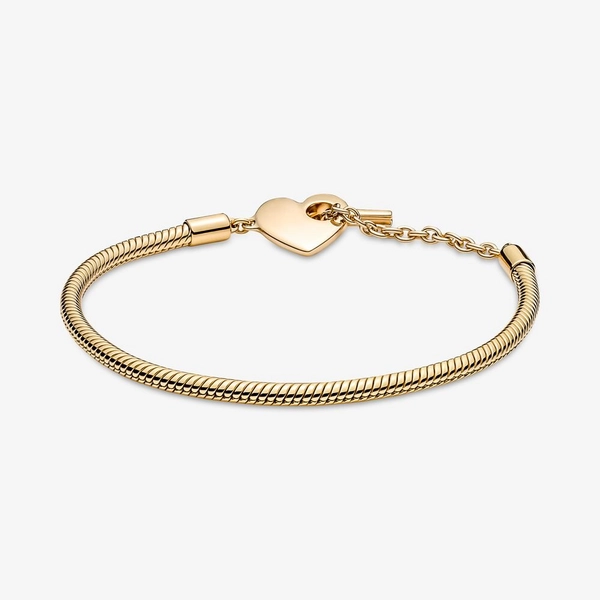Moments Heart T-stav Ormkedjearmband Guld - PANDORA - Snabb frakt & paketinslagning - Nordicspectra.se