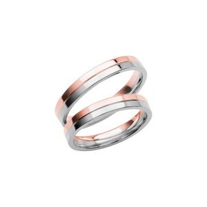 SR3005-3.5 Rose Gold/White Gold - Wedding & engagement rings - Schalins - Scandinavian design - Nordic Spectra
