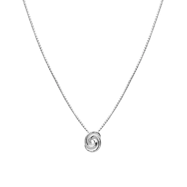 Loop Bun Necklace 42-47 Silver -CU Jewellery - Snabb frakt & paketinslagning - Nordicspectra.se