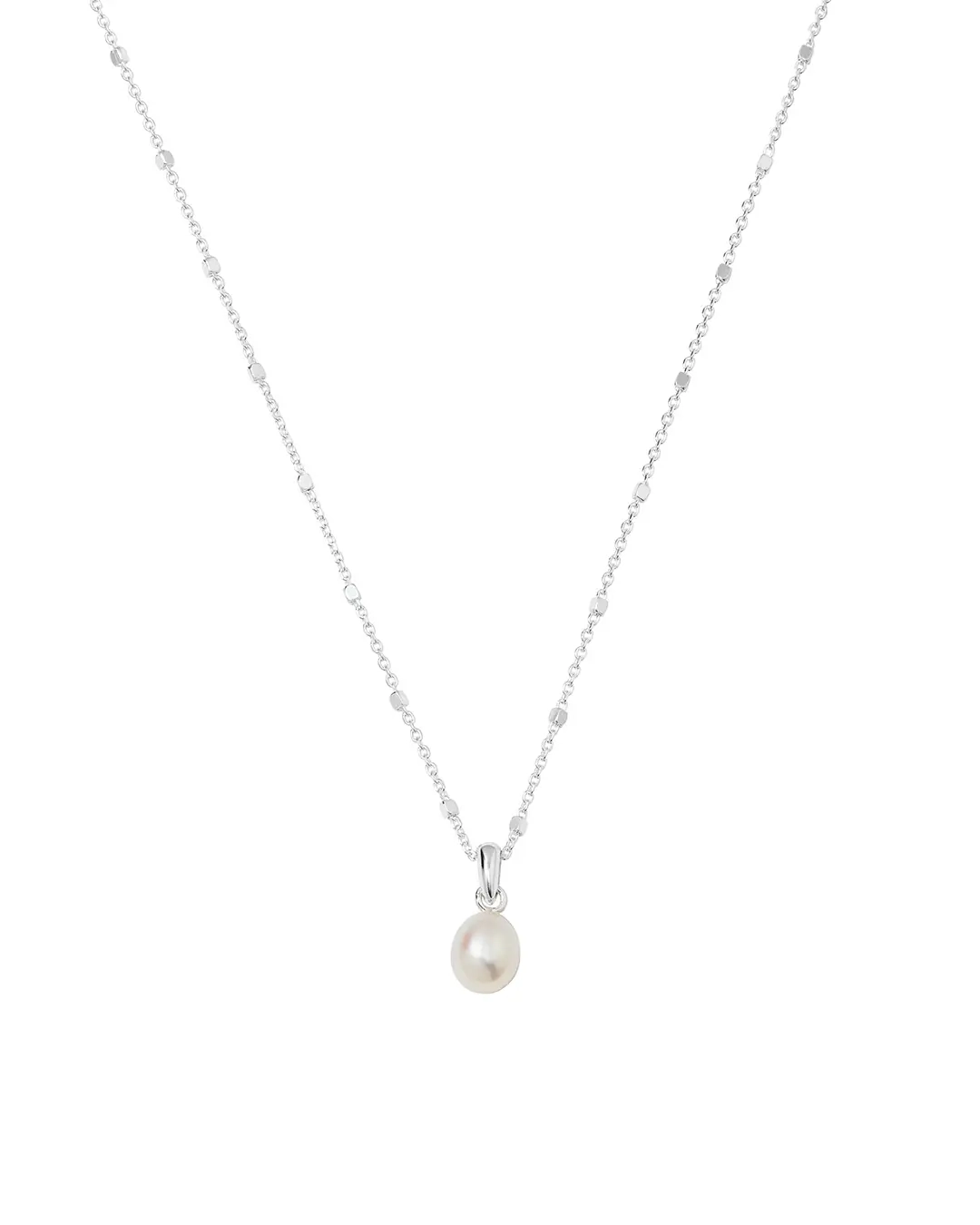 Treasure Single Pearl Necklace Silver - Syster P - Snabb leverans & Gratis paketinslagning - Nordic Spectra