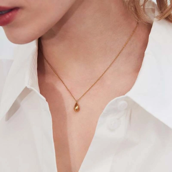Drop Mini Necklace Gold - Edblad - Snabb frakt & paketinslagning - Nordicspectra.se