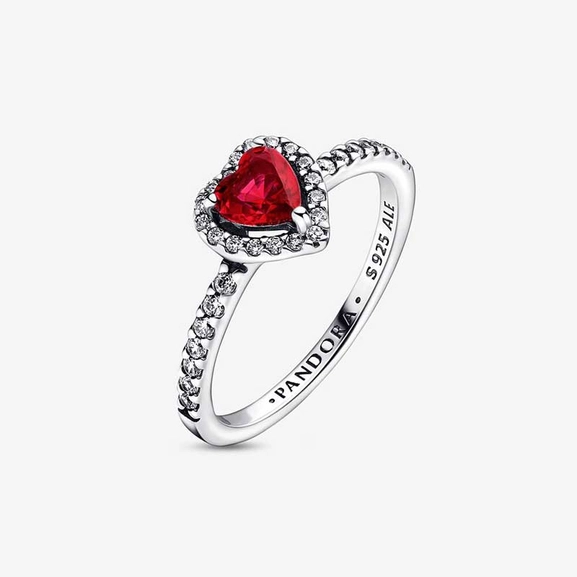 Ausgeprägtes Rotes Herz Ring von PANDORA, Schneller Versand - Nordicspectra.de