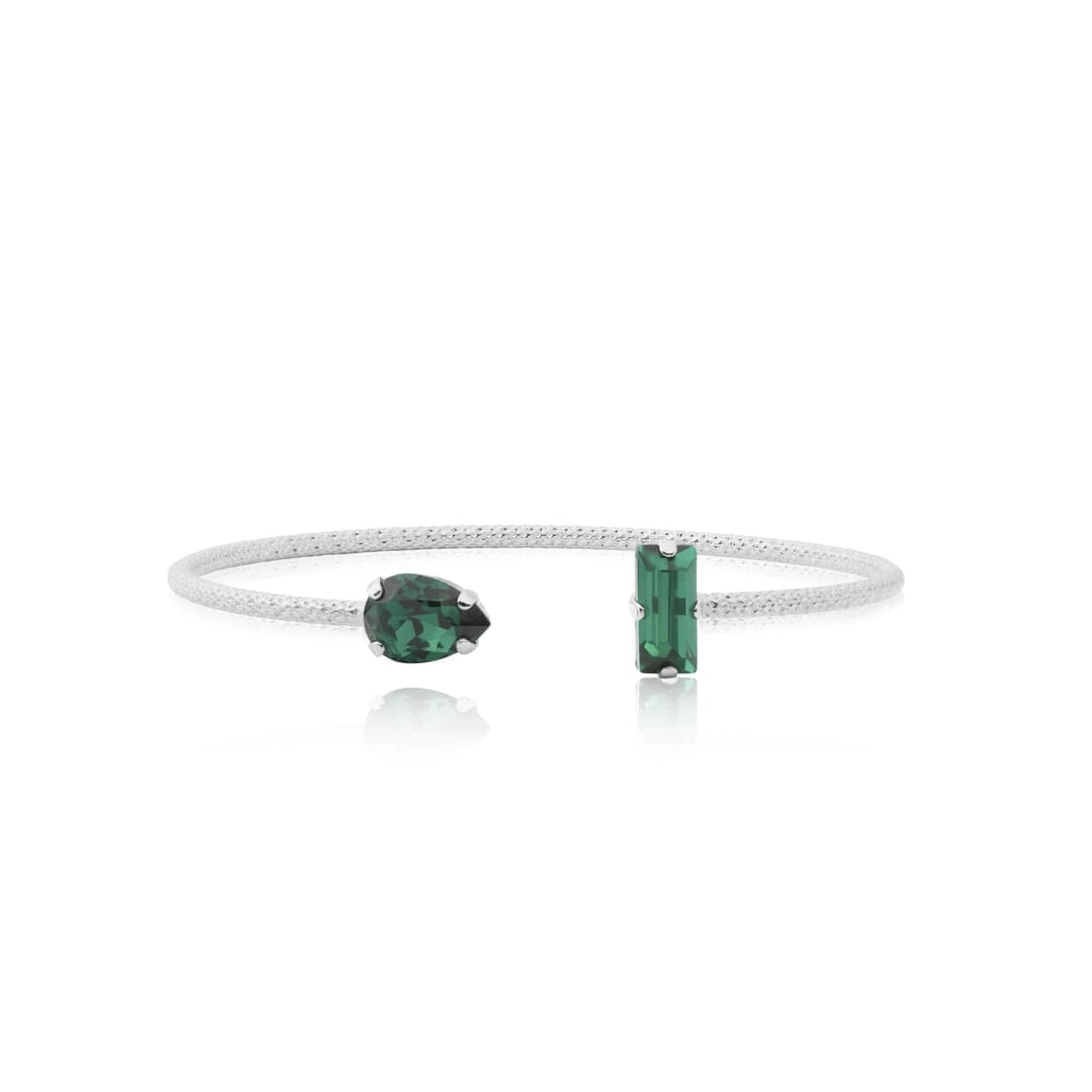 Caroline Svedbom - Noelle Bracelet Rhodium Emerald
