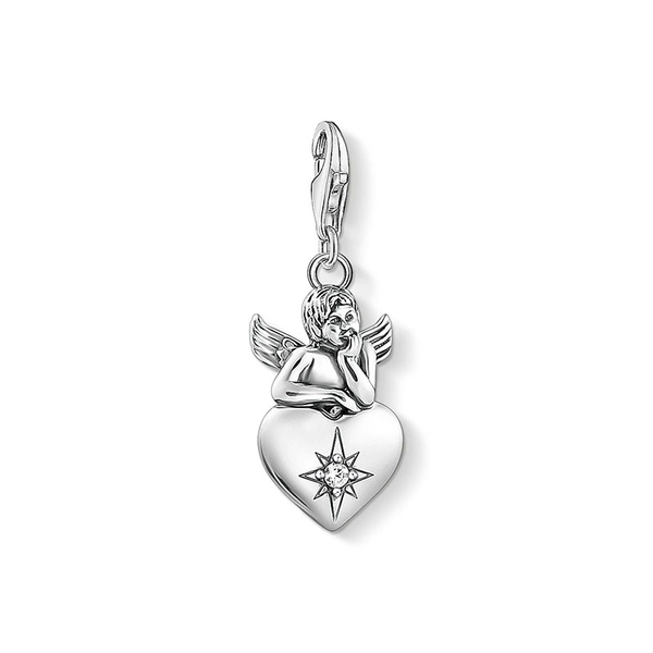 Charm-hängsmycke Skyddsängel med Hjärta Silver - Thomas Sabo berlock - Snabb frakt & paketinslagning - Nordicspectra.se