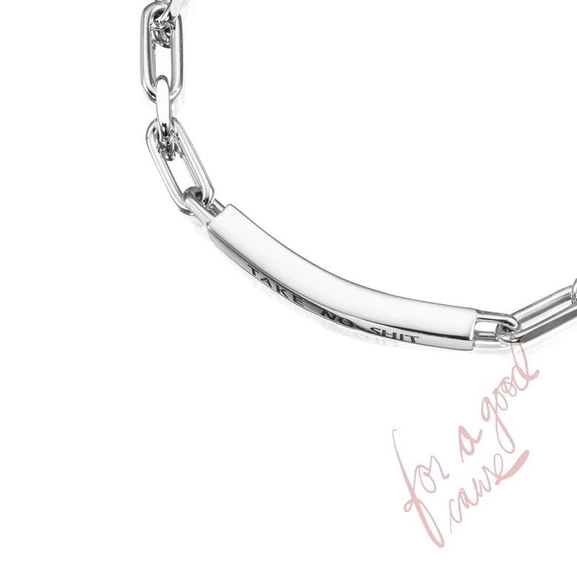 Thin Silver Bracelet - Take No Shit - Efva Attling armband - Snabb frakt & paketinslagning - Nordicspectra.se