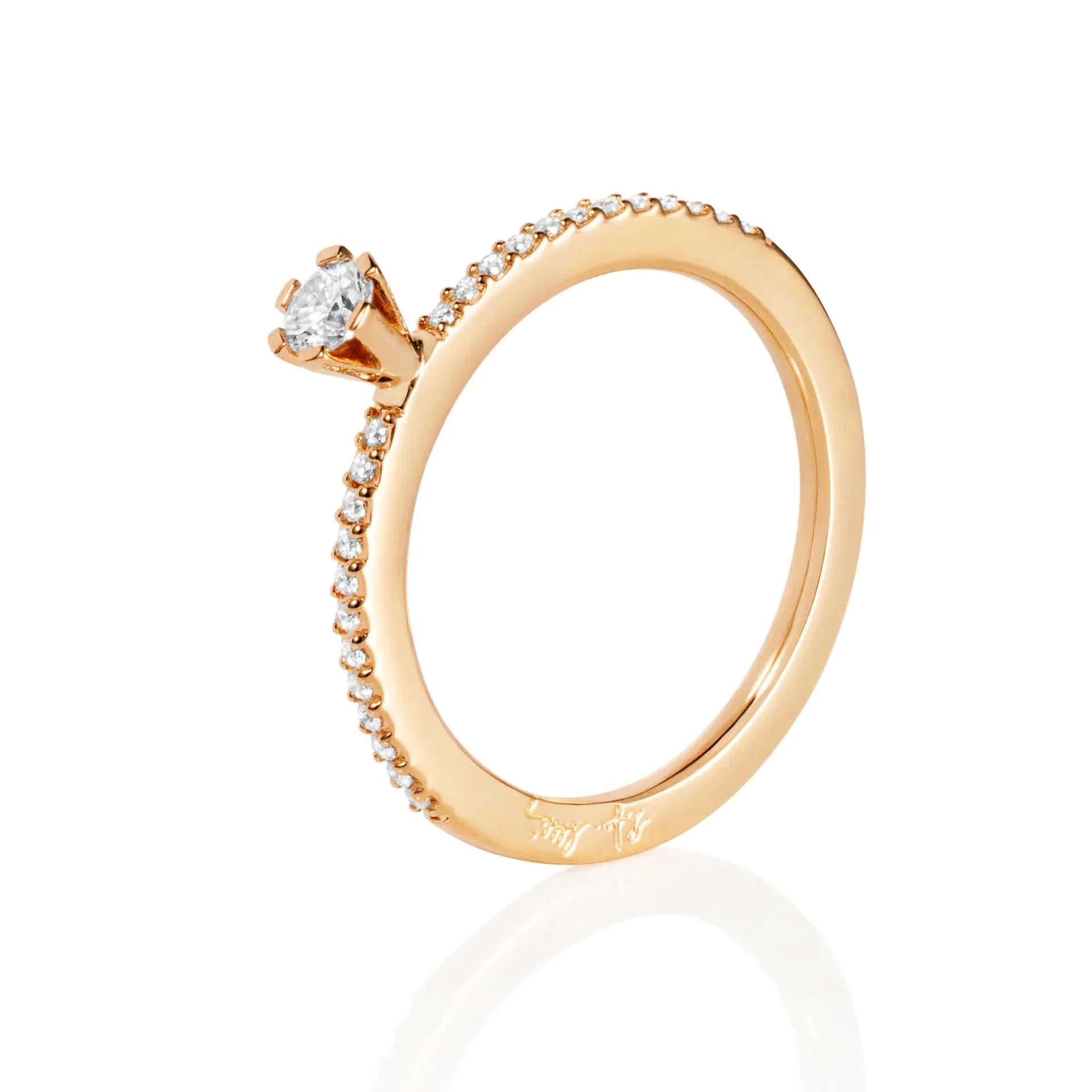 High On Love & Stars Ring 0.19 ct Gold