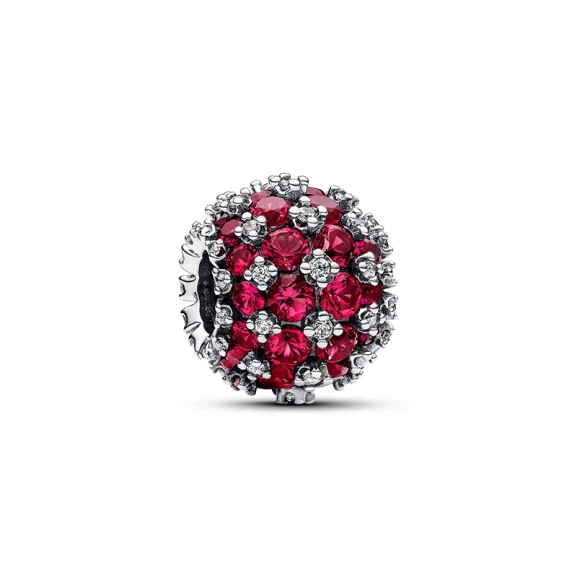 Funkelndes Rosafarbenes Rundes Pavé-Charm - PANDORA - Nordic Spectra