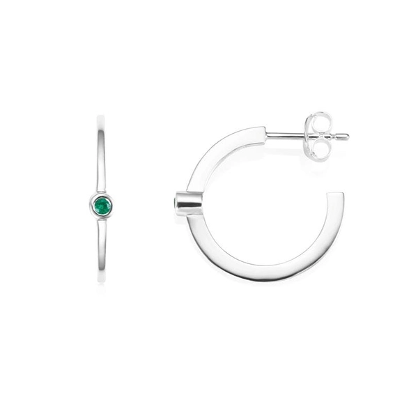 Micro Blink Hoops - Green Emerald - Efva Attling - Suuri valikoima & ilmainen lahjapaketointi - Nordicspectra.fi