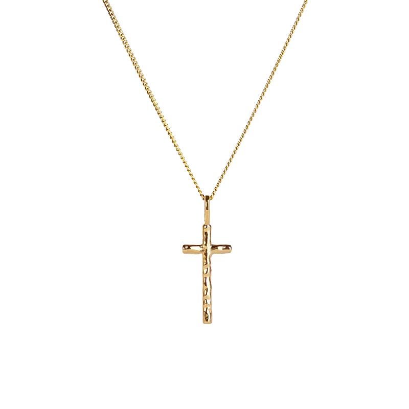 Emma Israelsson - Organic Cross Necklace Gold