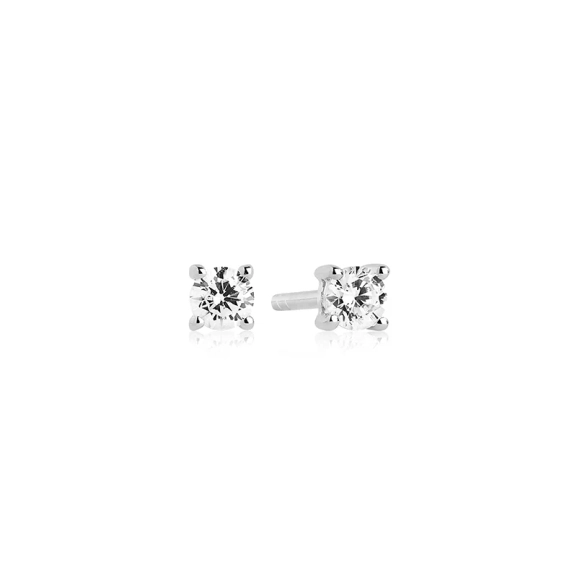 Princess Round Piccolo Örhängen i silver med gnistrande cubic zirconia från Sif Jakobs