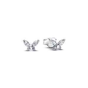 Pandora Schmetterlings-Ohrstecker aus Sterlingsilber mit funkelnden Zirkonia-Steinen. Erleben Sie die Schönheit der Verwandlung und verleihen Sie Ihrem Stil neue Dimensionen.