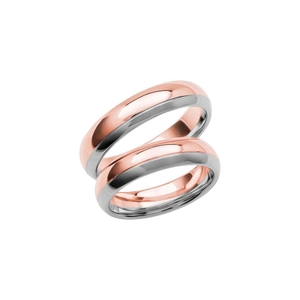 SR3008-5 Rose Gold/White Gold - Wedding & engagement rings - Schalins - Scandinavian design - Nordic Spectra