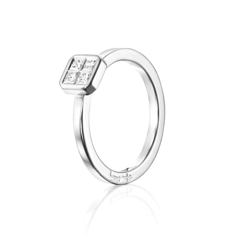 Efva Attling - 4 Love Ring 0.20 ct White Gold