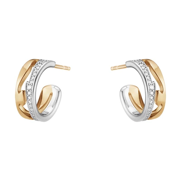 Fusion Örhängen Roséguld och Vitguld med 0.19 ct Diamanter - Georg Jensen örhängen - Snabb frakt & paketinslagning - Nordicspectra.se