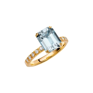 Fairytale 14 Aquamarine Gold - Wedding & engagement rings - Schalins - Scandinavian design - Nordic Spectra