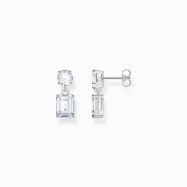 Silver earrings with white zirconia in different cuts - Thomas Sabo - Nordic Spectra
