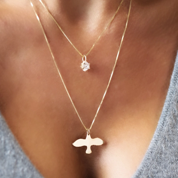 elegant halsband i 18K guldpläterad mässing med cubic zirconia