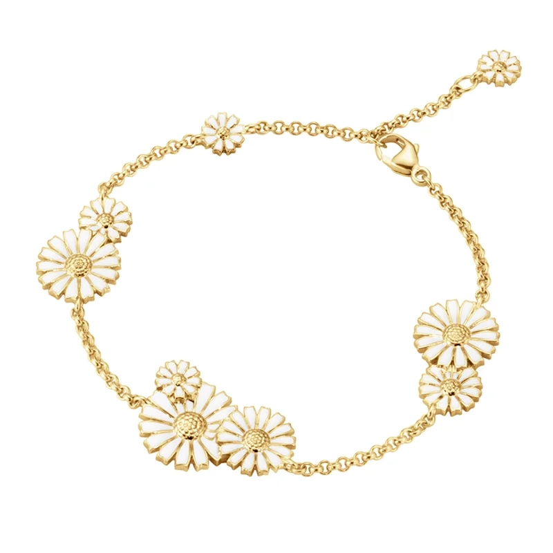Georg Jensen - Daisy Vit Layered Armband Guld