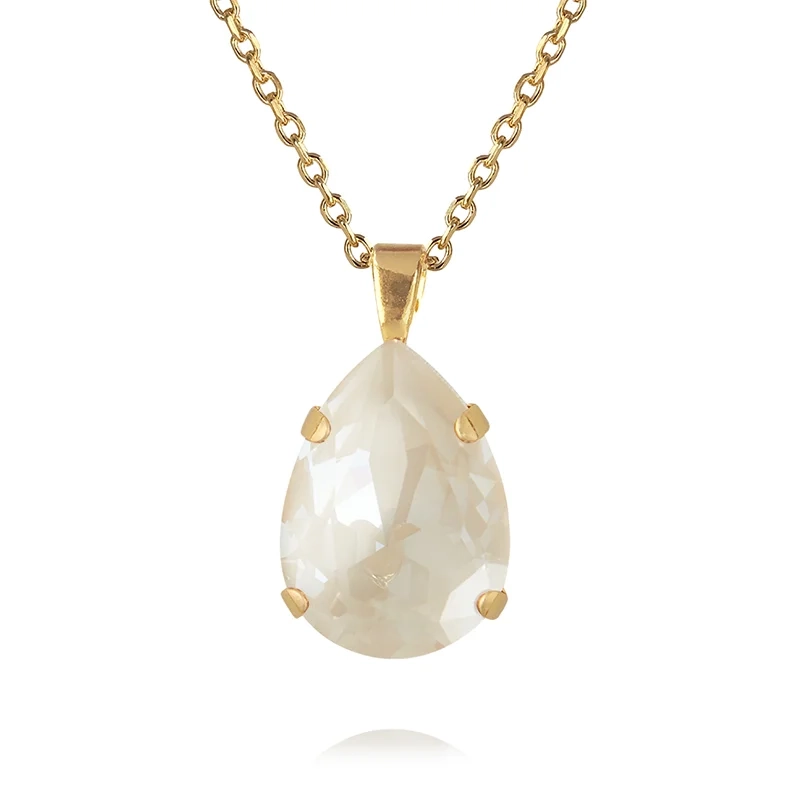Caroline Svedbom - Classic Drop Necklace Gold Linen Ignite
