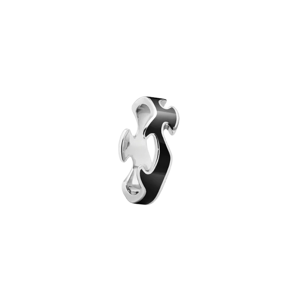 Fusion Mittring Vitguld Svart - Georg Jensen - Designsmycken med snabba & trygga leveranser - Nordic Spectra