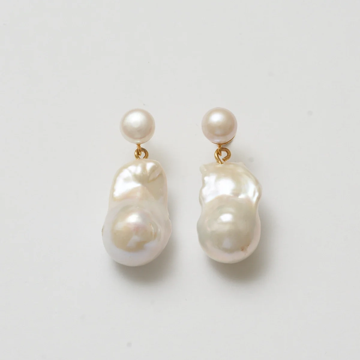 Blue Billie - Baroque Pearl Earrings Gold