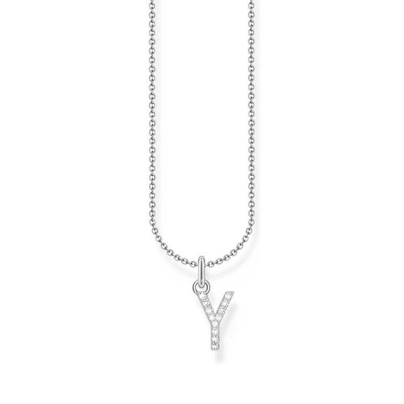 Glittrande Bokstavshalsband Y - Thomas Sabo - Snabb leverans & paketinslagning - Nordic Spectra