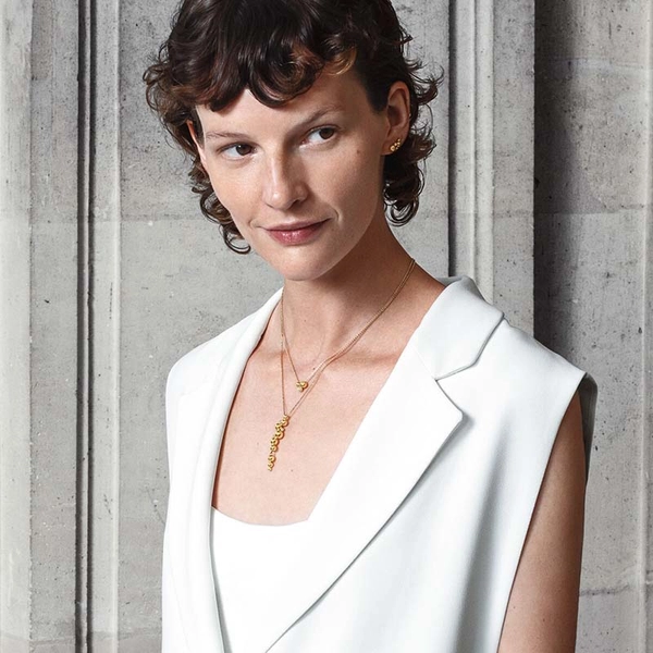 Moonlight Grapes Ear Cuff Guld med Diamanter - Georg Jensen örhängen - Snabb frakt & paketinslagning - Nordicspectra.se