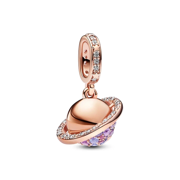 Planet Saturn funkelnder Charm-Anhänger - PANDORA - Nordic Spectra