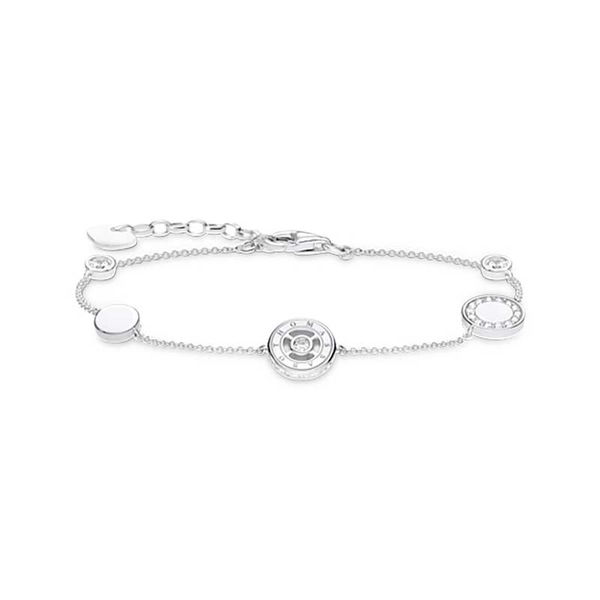 Armband Kreise mit weißen Steinen Silber von Thomas Sabo, Schneller Versand - Nordicspectra.de